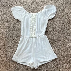 Charlotte Russe White Lace Romper